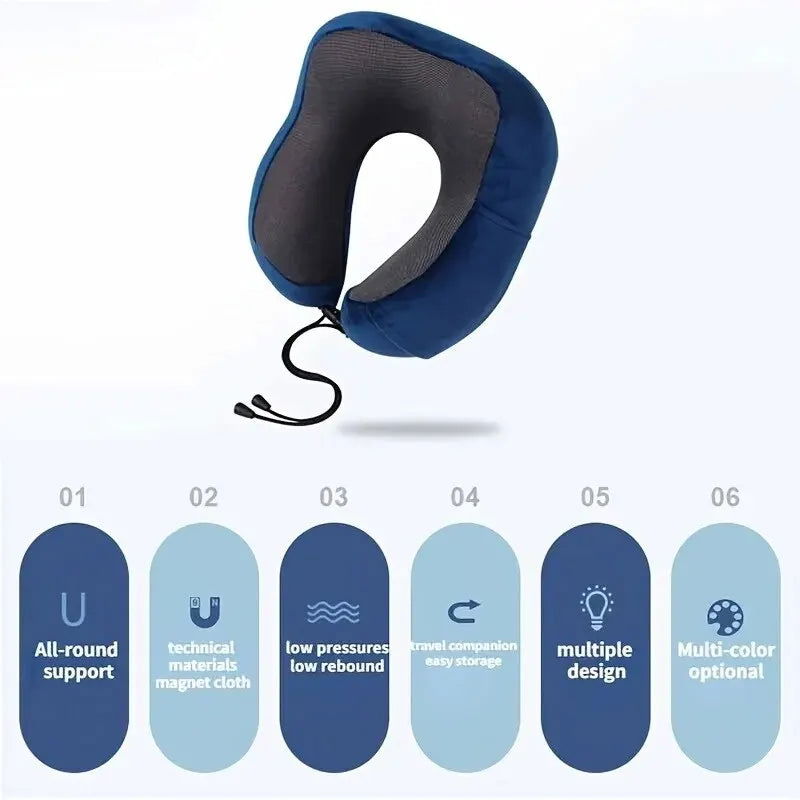 U Shaped Memory Foam Neck Pillows Soft Travel Pillow Massage Neck Pillow Sleeping Airplane Pillow Cervical Healthcare Bedding - Slobuy