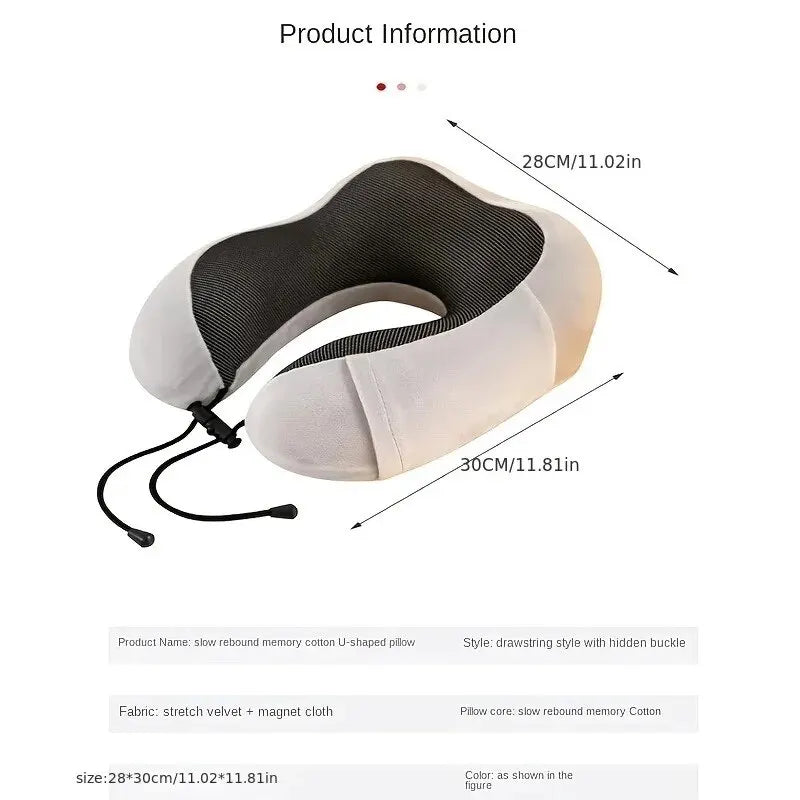 U Shaped Memory Foam Neck Pillows Soft Travel Pillow Massage Neck Pillow Sleeping Airplane Pillow Cervical Healthcare Bedding - Slobuy