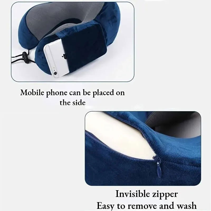 U Shaped Memory Foam Neck Pillows Soft Travel Pillow Massage Neck Pillow Sleeping Airplane Pillow Cervical Healthcare Bedding - Slobuy