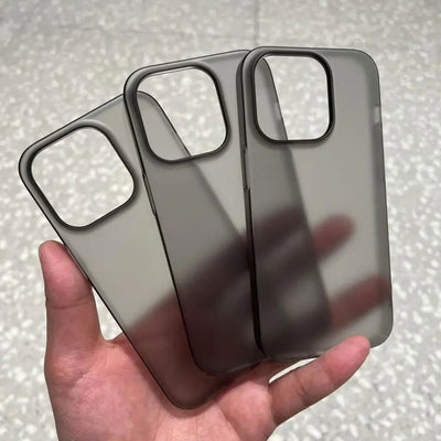 Ultra Thin Matte Hard PC Translucent Clear Phone Case For iPhone 15 14 Plus 13 12 Pro Max Shockproof Slim Silky Skin Back Cover - Slobuy