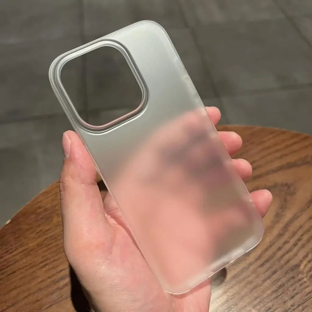 Ultra Thin Matte Hard PC Translucent Clear Phone Case For iPhone 15 14 Plus 13 12 Pro Max Shockproof Slim Silky Skin Back Cover - Slobuy