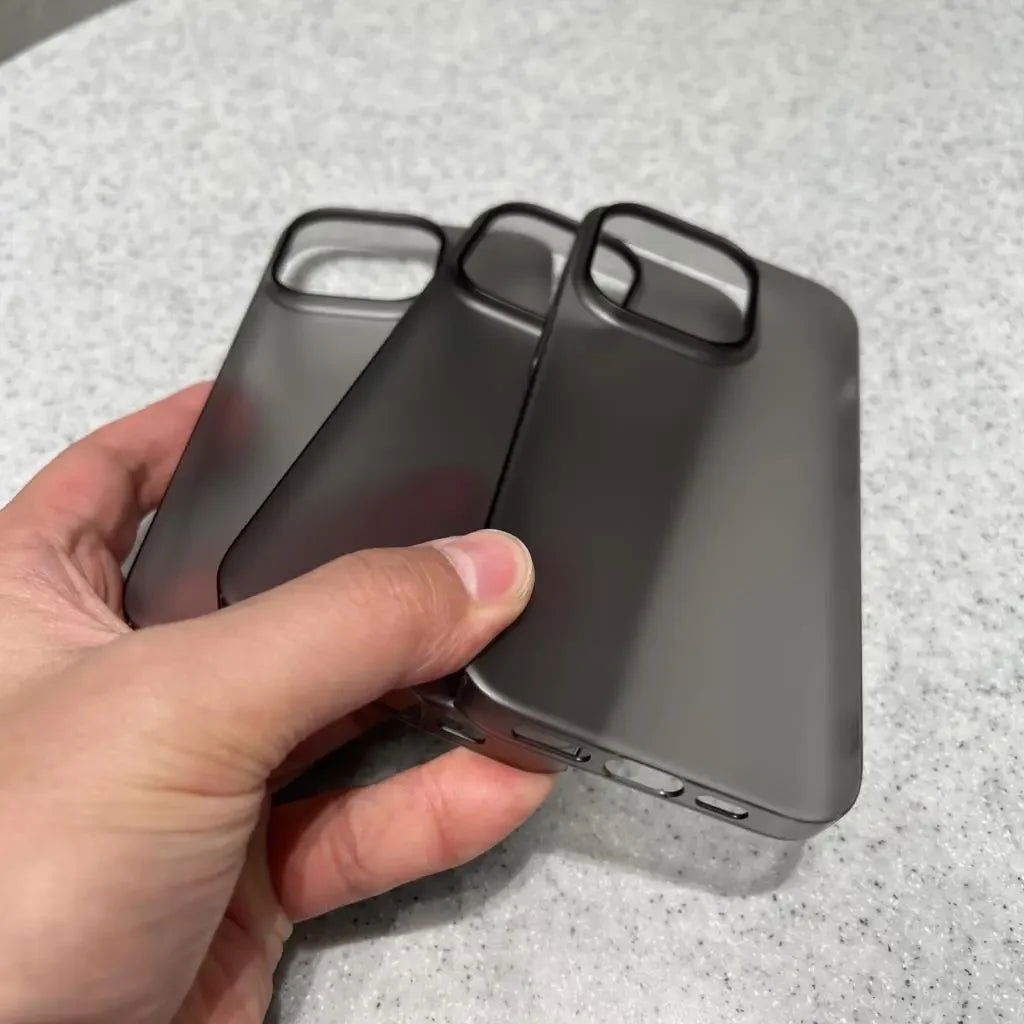 Ultra Thin Matte Hard PC Translucent Clear Phone Case For iPhone 15 14 Plus 13 12 Pro Max Shockproof Slim Silky Skin Back Cover - Slobuy