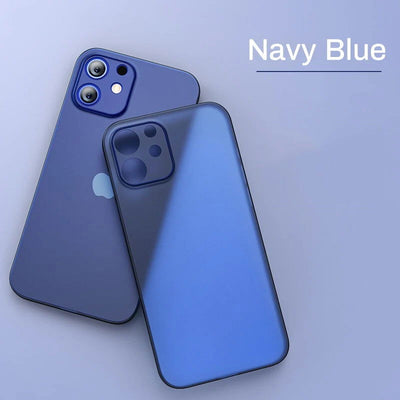 Ultra Thin Matte Phone Case For iPhone 11 12 13 14 15 Pro max mini Xs Max X Xr iphone SE 2020 7 8 6 Plus Transparent Cover Coque - Slobuy