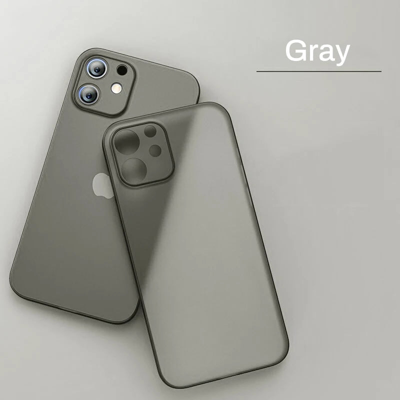 Ultra Thin Matte Phone Case For iPhone 11 12 13 14 15 Pro max mini Xs Max X Xr iphone SE 2020 7 8 6 Plus Transparent Cover Coque - Slobuy