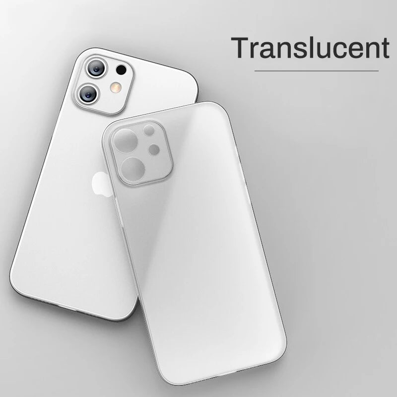 Ultra Thin Matte Phone Case For iPhone 11 12 13 14 15 Pro max mini Xs Max X Xr iphone SE 2020 7 8 6 Plus Transparent Cover Coque - Slobuy