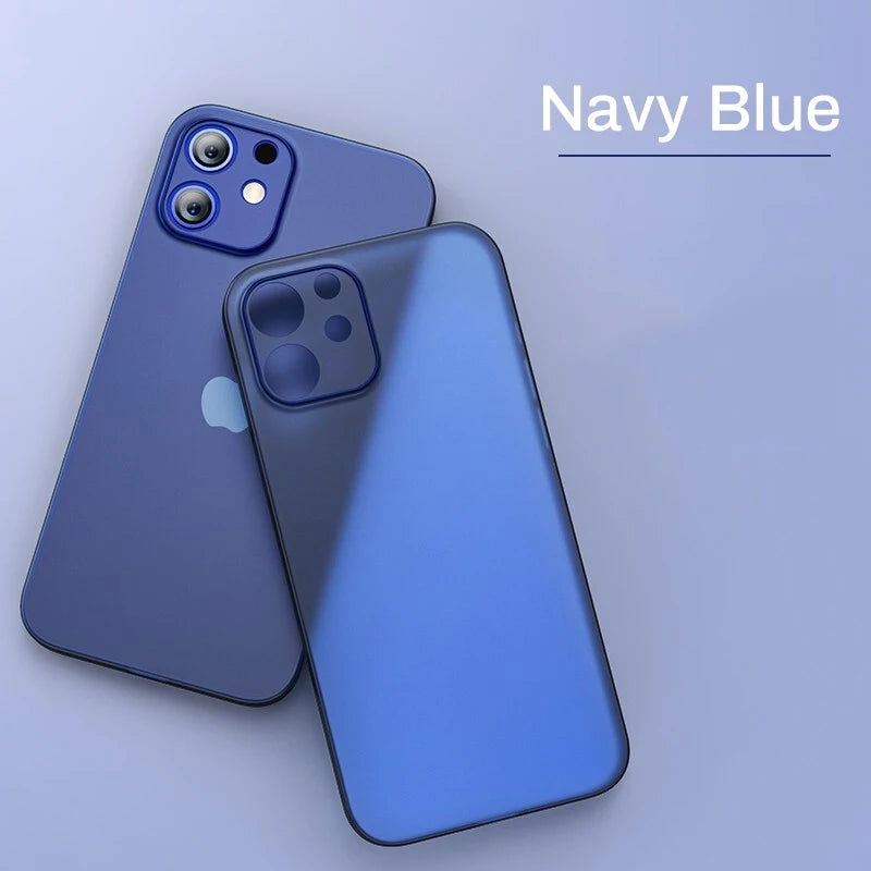 Ultra Thin Matte Phone Case For iPhone 11 12 13 14 15 Pro max mini Xs Max X Xr iphone SE 2020 7 8 6 Plus Transparent Cover Coque - Slobuy