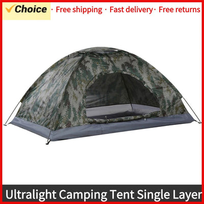 Ultralight Camping Tent Single Layer Portable Tent Anti-UV Coating UPF 30+ for Outdoor Beach Fishing - Slobuy