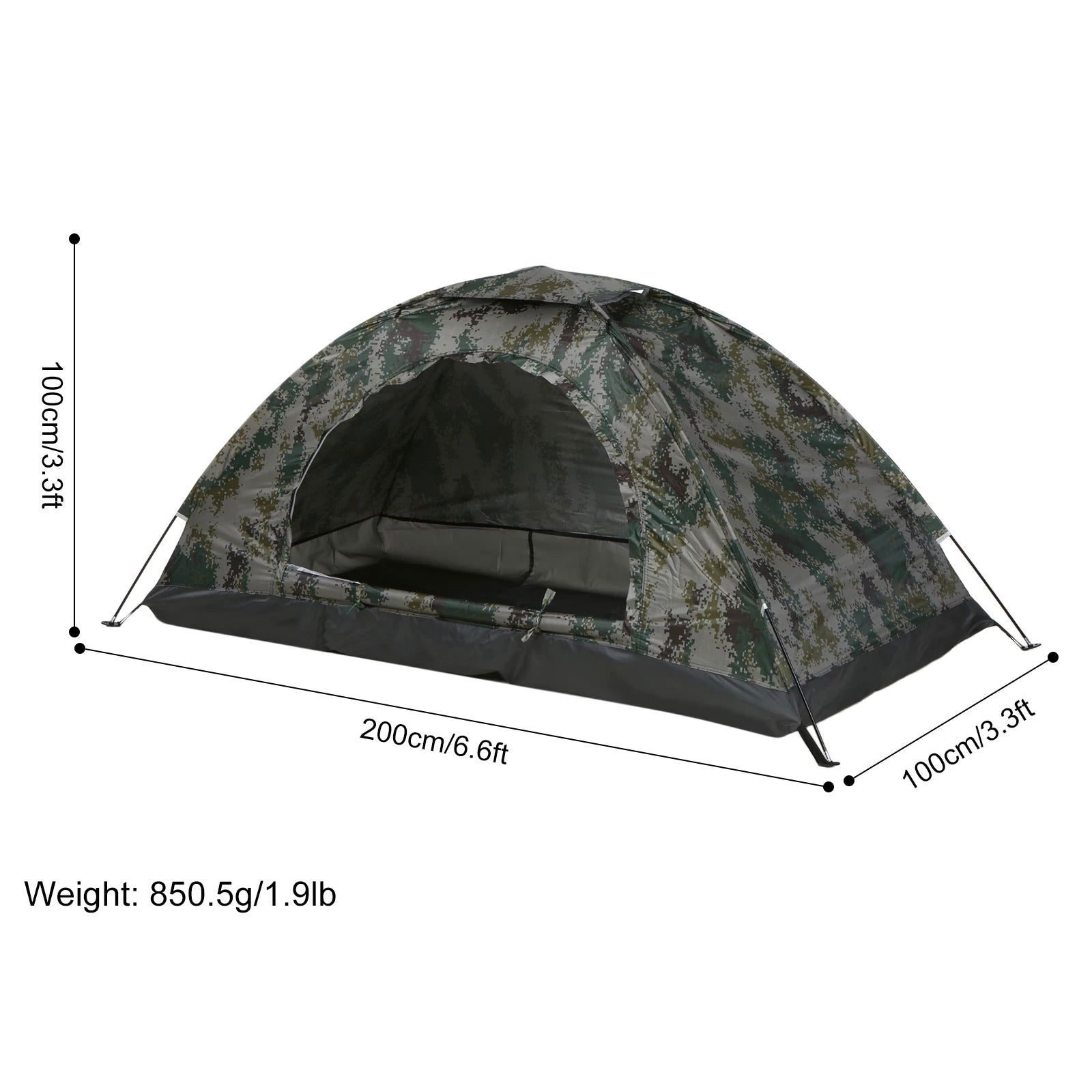 Ultralight Camping Tent Single Layer Portable Tent Anti-UV Coating UPF 30+ for Outdoor Beach Fishing - Slobuy