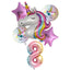 Unicorn Balloon 1st Birthday Party Decorations Kids Globo baby shower first Number inflatable Helium Foil Balloons new year 2023 - Slobuy