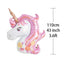 Unicorn Balloon 1st Birthday Party Decorations Kids Globo baby shower first Number inflatable Helium Foil Balloons new year 2023 - Slobuy
