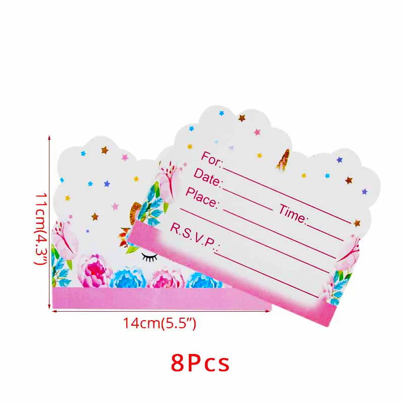Unicorn Plate Napkin Cups Unicorn Party Supplies Balloons Kids Birthday Party Decoration Baby Shower Girl Kid Birthday Supplies - Slobuy