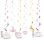 Unicorn Plate Napkin Cups Unicorn Party Supplies Balloons Kids Birthday Party Decoration Baby Shower Girl Kid Birthday Supplies - Slobuy