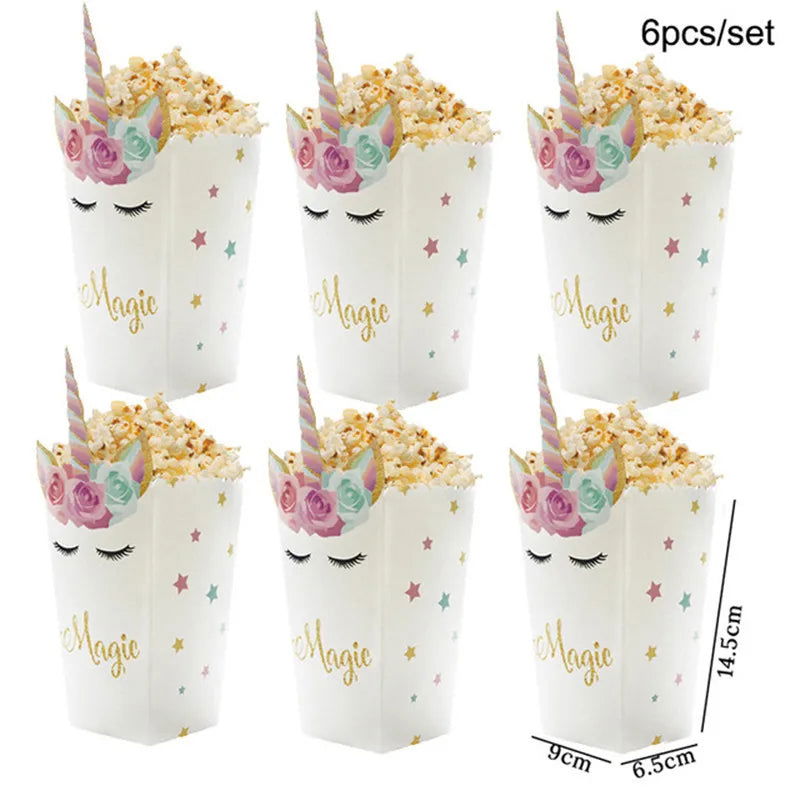 Unicorn Plate Napkin Cups Unicorn Party Supplies Balloons Kids Birthday Party Decoration Baby Shower Girl Kid Birthday Supplies - Slobuy
