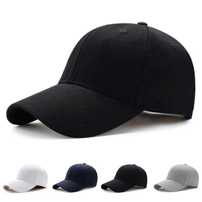 Unisex Simple Black Baseball Cap Solid Color Golf Hat Cotton Caps Hats Casual Hip Hop Dad Hats For Men Women - Slobuy