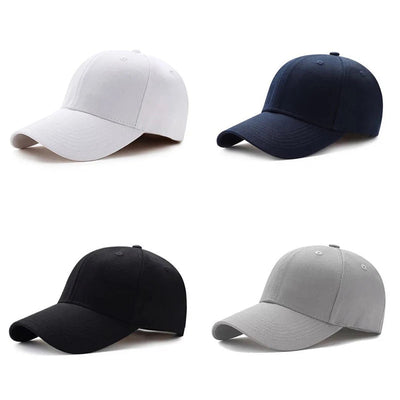 Unisex Simple Black Baseball Cap Solid Color Golf Hat Cotton Caps Hats Casual Hip Hop Dad Hats For Men Women - Slobuy