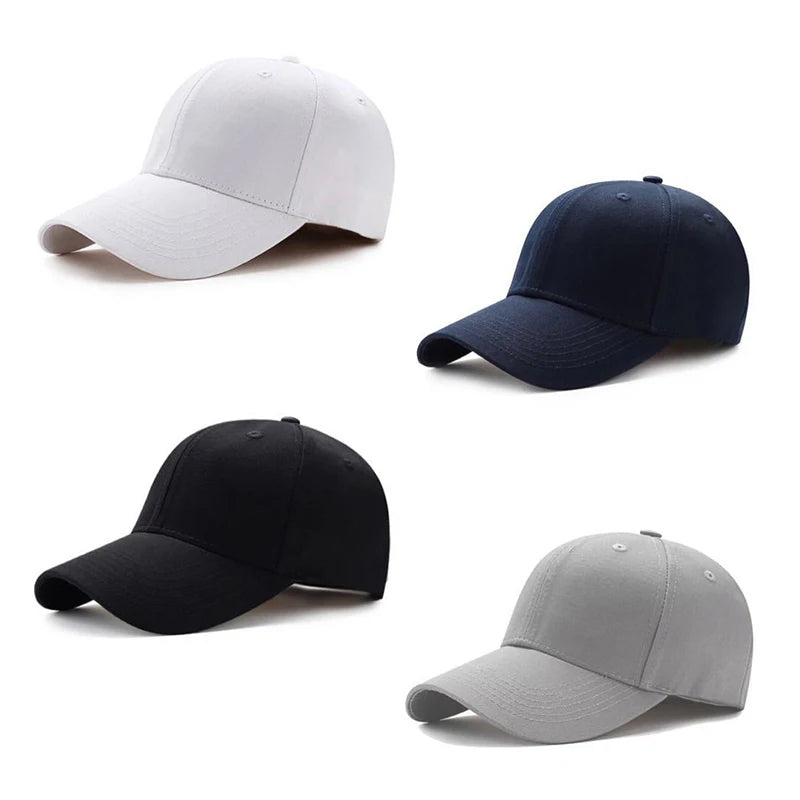 Unisex Simple Black Baseball Cap Solid Color Golf Hat Cotton Caps Hats Casual Hip Hop Dad Hats For Men Women - Slobuy