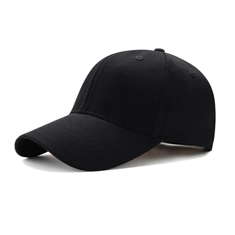 Unisex Simple Black Baseball Cap Solid Color Golf Hat Cotton Caps Hats Casual Hip Hop Dad Hats For Men Women - Slobuy