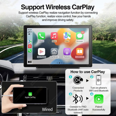 Universal 9 Inch Car Radio Multimedia Video Player Wireless CarPlay Android Auto For VW Nissan Toyota Car Audio Touch Screen - Slobuy