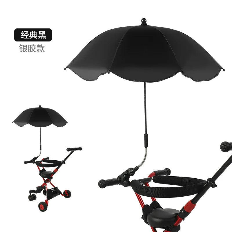 Universal Baby Car Pram Umbrella Adjustable Shade Umbrella Uv Sunshade For Stroller Accessories Sun Visor Portable Parasol Items - Slobuy