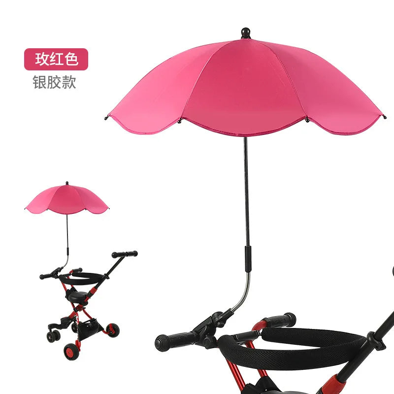 Universal Baby Car Pram Umbrella Adjustable Shade Umbrella Uv Sunshade For Stroller Accessories Sun Visor Portable Parasol Items - Slobuy