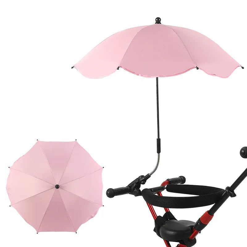 Universal Baby Car Pram Umbrella Adjustable Shade Umbrella Uv Sunshade For Stroller Accessories Sun Visor Portable Parasol Items - Slobuy