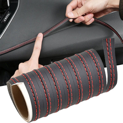 Universal Car Mouldings Trim Pu Leather DIY Braid Decorative Line Strip For Door Dashboard Sticker Car Interior Accessories - Slobuy