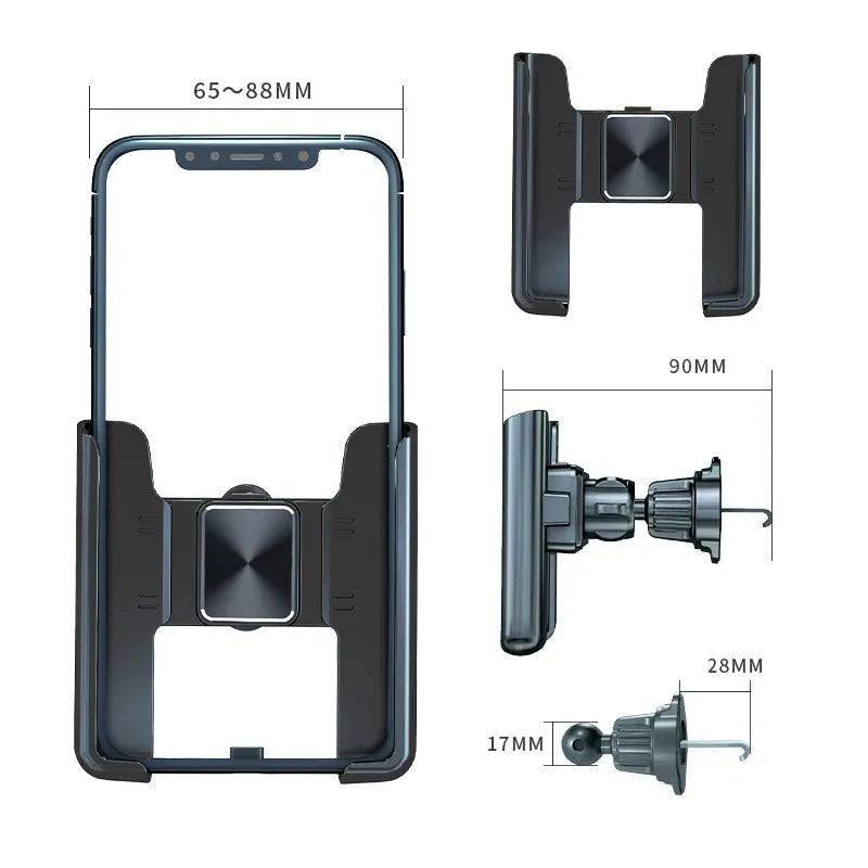 Universal Car Phone Holder Gravity Air Vent Mount Stand Mobile Cell Phone Car Bracket Support in Car for iPhone Samsung Xiaomi - Slobuy