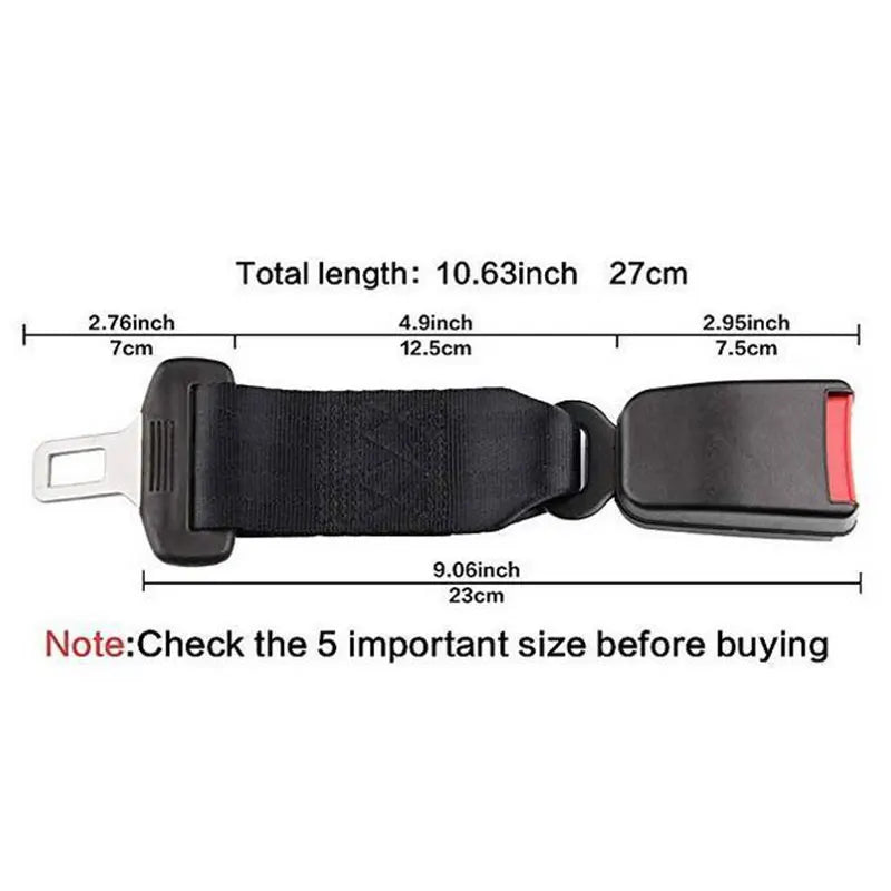 Universal Car Safety Belt 23CM Seat Belt Extension Plug Buckle Seatbelt Clip Adjustable Extender Child Universal Lengthening - Slobuy