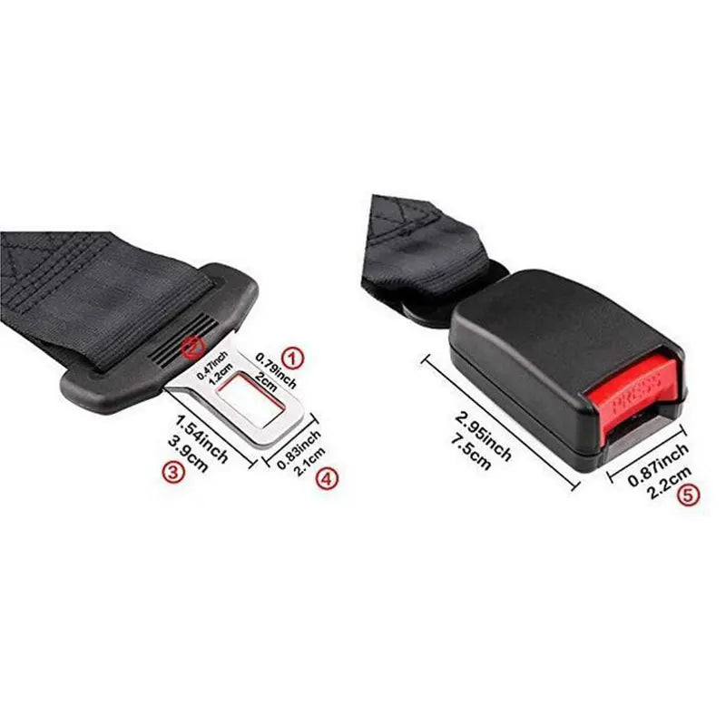 Universal Car Safety Belt 23CM Seat Belt Extension Plug Buckle Seatbelt Clip Adjustable Extender Child Universal Lengthening - Slobuy
