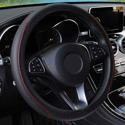 Universal  Car Steering Wheel Cover Auto Interior Decorative PU Microfiber Anti-Slip Embossing Skidproof Protector Accessories - Slobuy