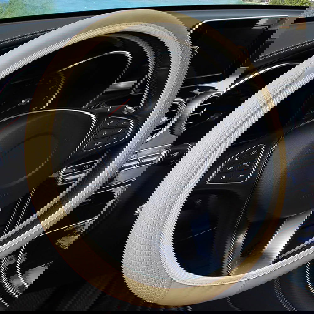 Universal  Car Steering Wheel Cover Auto Interior Decorative PU Microfiber Anti-Slip Embossing Skidproof Protector Accessories - Slobuy
