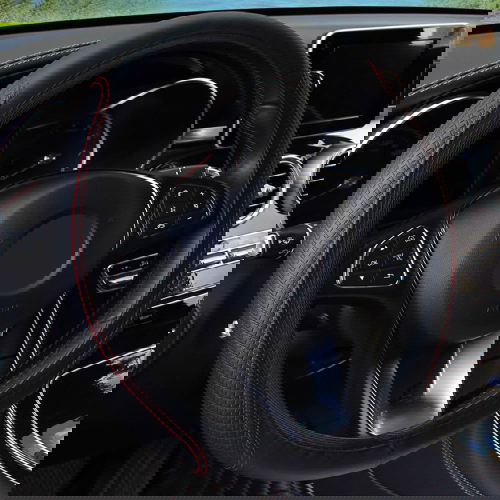 Universal  Car Steering Wheel Cover Auto Interior Decorative PU Microfiber Anti-Slip Embossing Skidproof Protector Accessories - Slobuy
