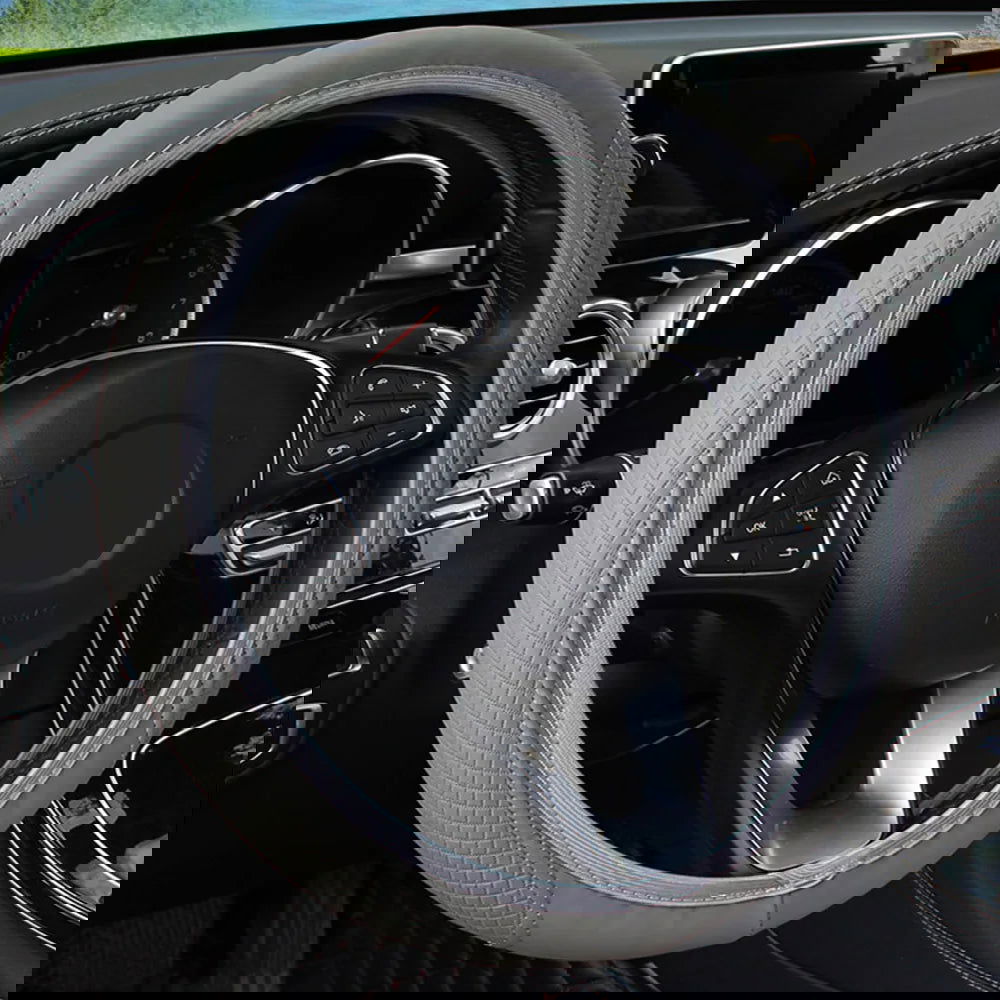 Universal  Car Steering Wheel Cover Auto Interior Decorative PU Microfiber Anti-Slip Embossing Skidproof Protector Accessories - Slobuy