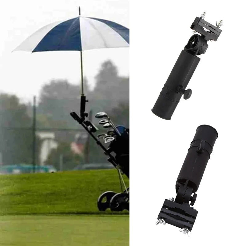 Universal Golf Cart Umbrella Holder Adjustable Golf Trolley Umbrella Stand Clip Buggy Baby Pram Wheelchair Umbrella Bracket - Slobuy