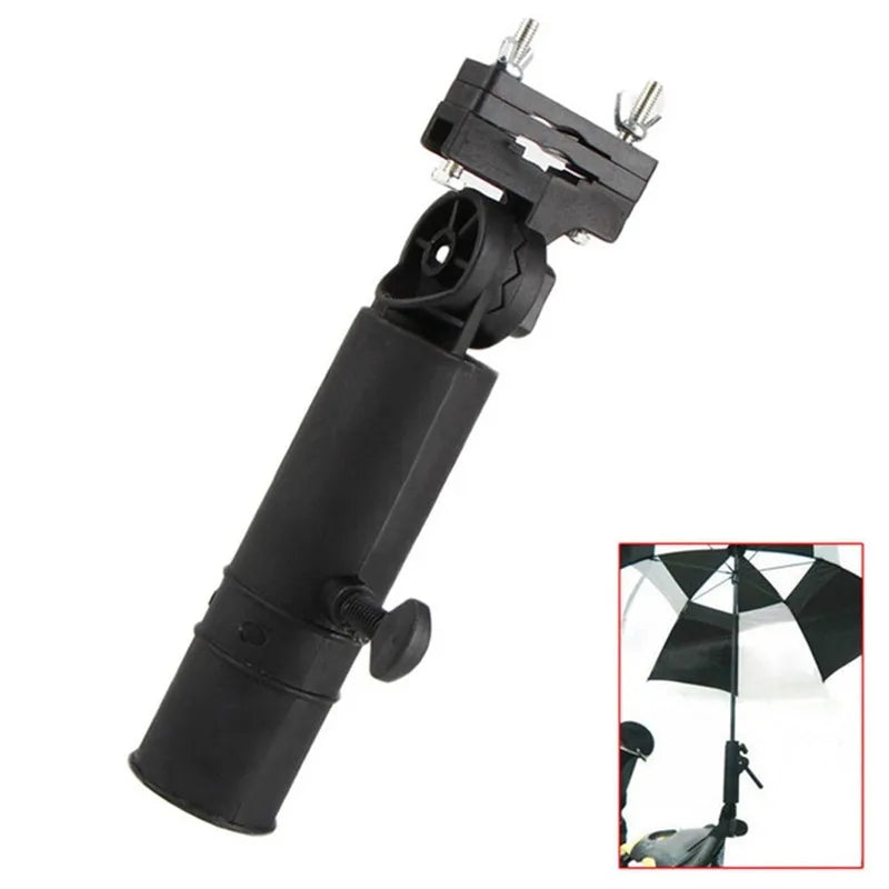 Universal Golf Cart Umbrella Holder Adjustable Golf Trolley Umbrella Stand Clip Buggy Baby Pram Wheelchair Umbrella Bracket - Slobuy