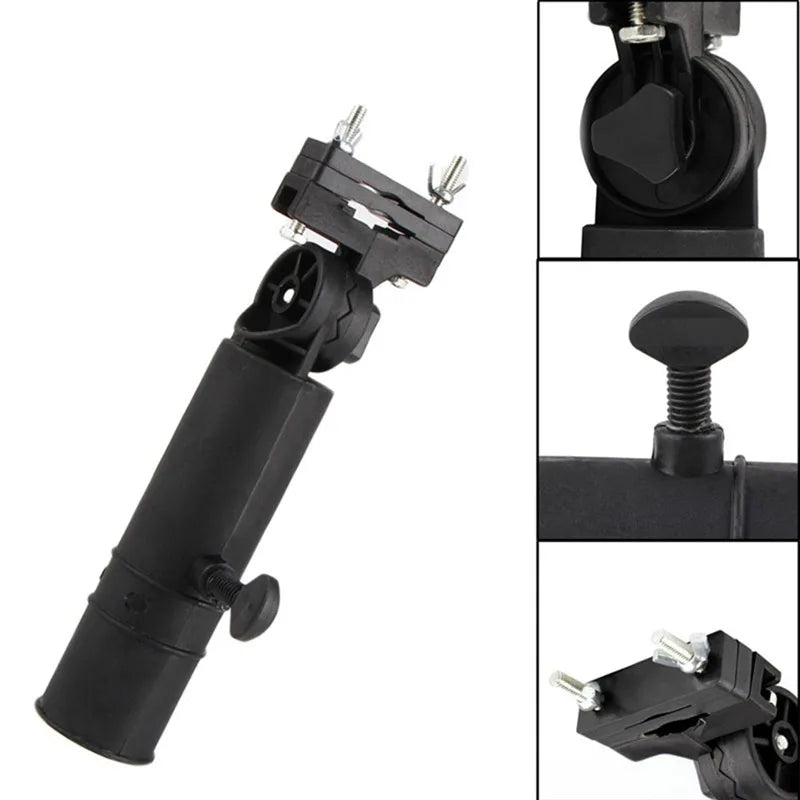 Universal Golf Cart Umbrella Holder Adjustable Golf Trolley Umbrella Stand Clip Buggy Baby Pram Wheelchair Umbrella Bracket - Slobuy