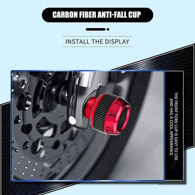 Universal Motorcycle Anti-fall Cup Aluminum Alloy Motorcycle Front Fork Cover Anti-collision Wheel Protector Modified Accessorie - Slobuy