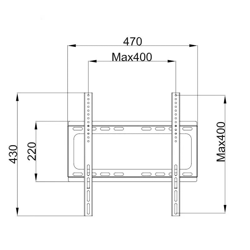 Universal TV Wall Mount Bracket for Most 26-55 Inch LED Plasma TV Mount up to VESA 400x400mm and 110 LBS Loading Capacity - Slobuy