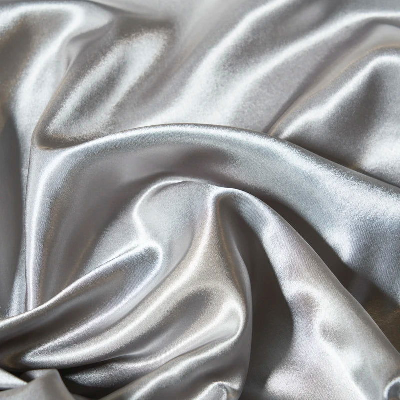 Upzo-Colored satin surface Fitted Sheet 1pcs Queen Size Bed Sheets Set of Sheets 150x200 Sheet With Elastic Band（No Pillowcase） - Slobuy