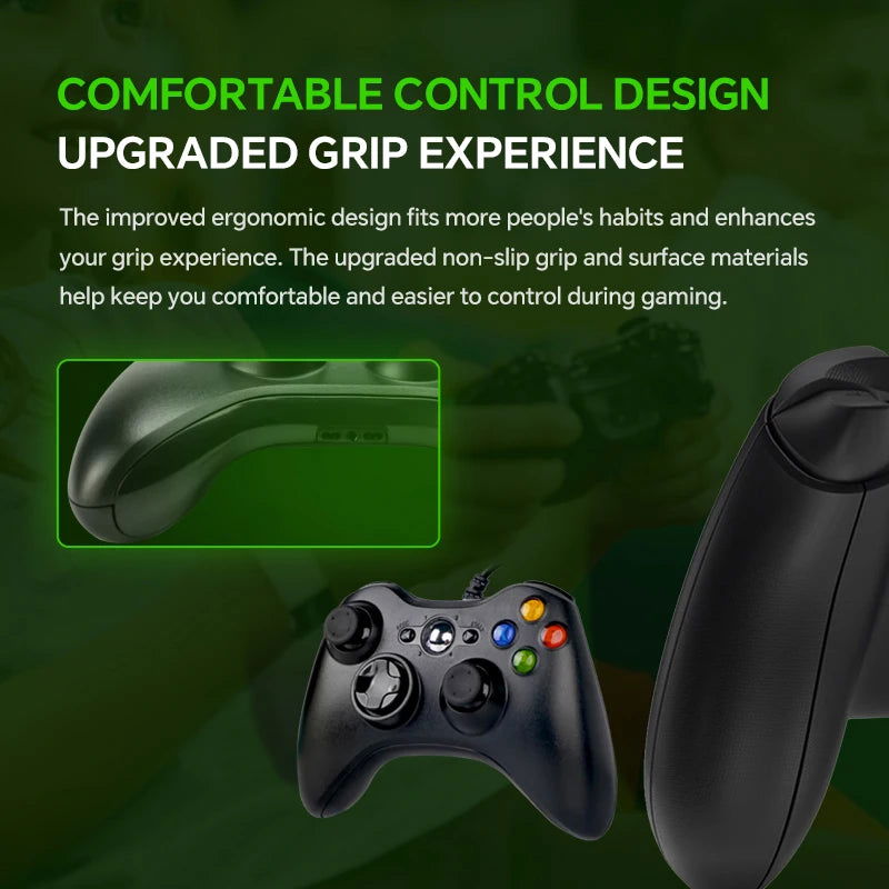 Usb Interface Wired Game Controller For Xbox 360 Steam Pc Computer Game Tv Tesla Game Controller With Vibration Feedback - Slobuy