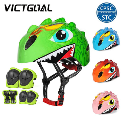 VICTGOAL Kids Bicycle Helmet Child Sports Safety Cycling Protection Knee Elbow Pad Sets Balance Bike Roller Skating Helmet Guard - Slobuy