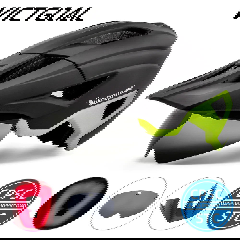 VICTGOAL LED Bike Helmet With Sun Goggle Visor Rechargeable LED Men Bicycle Helmet Sunglasses Shield Road MTB Cycling Helmets - Slobuy