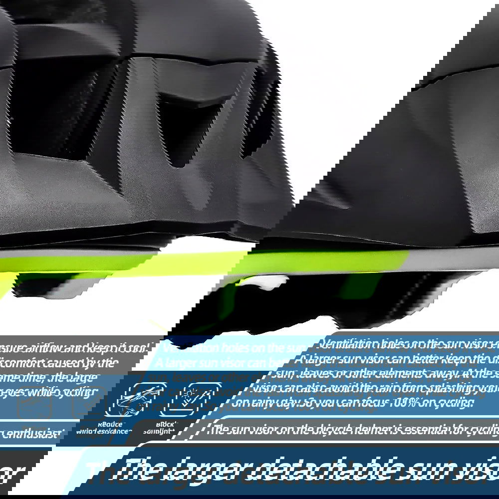 VICTGOAL LED Bike Helmet With Sun Goggle Visor Rechargeable LED Men Bicycle Helmet Sunglasses Shield Road MTB Cycling Helmets - Slobuy