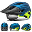 VICTGOAL LED Bike Helmet With Sun Goggle Visor Rechargeable LED Men Bicycle Helmet Sunglasses Shield Road MTB Cycling Helmets - Slobuy