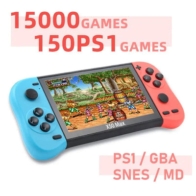 VILCORN X50-MAX 5.1 Inch Handheld Console Support TV Output Retro Portable Video Game Console Gaming Player For PS1 GBA - Slobuy