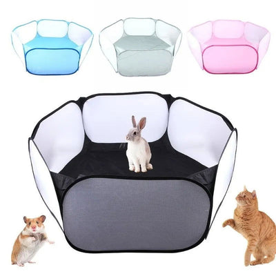 VZZ Pet Fence Kitten Cage Folding Cage Playpen for Hamster Hedgehog Small Animals Breathable Puppy Rabbit Guinea Pig  - Slobuy