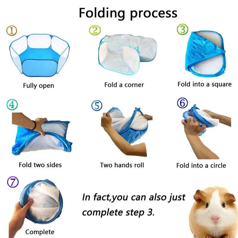 VZZ Pet Fence Kitten Cage Folding Cage Playpen for Hamster Hedgehog Small Animals Breathable Puppy Rabbit Guinea Pig  - Slobuy