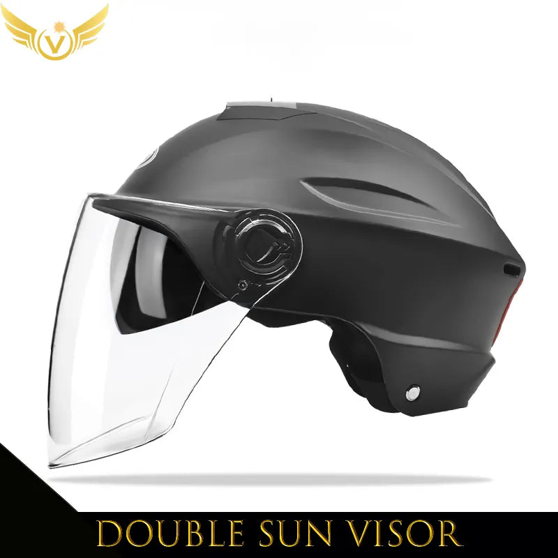 V Electric Scooter Helmet Summer Vespa Chopper Motorcycle Helmets Safety Waterfall Soman Urban Articles Woman Men Moto Equipment - Slobuy