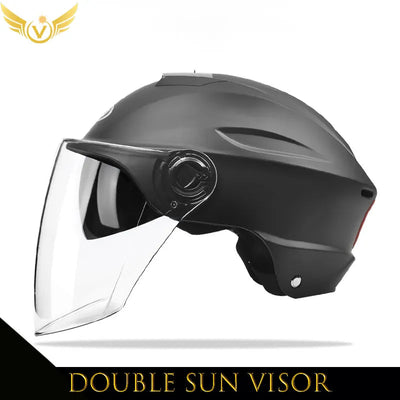V Electric Scooter Helmet Summer Vespa Chopper Motorcycle Helmets Safety Waterfall Soman Urban Articles Woman Men Moto Equipment - Slobuy
