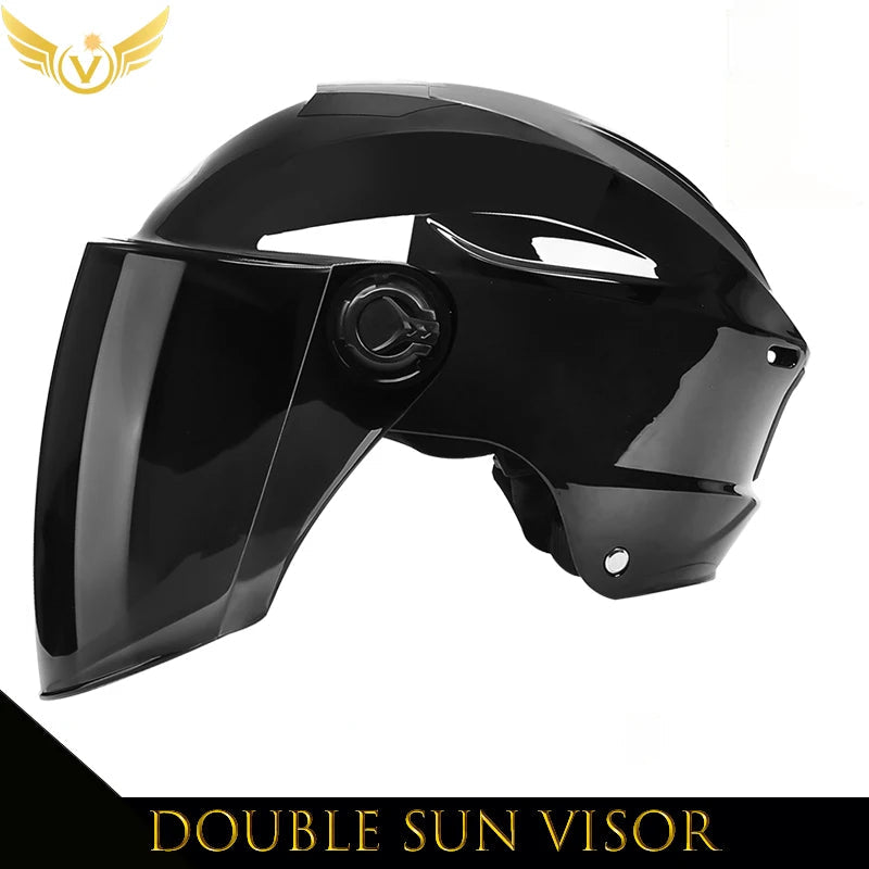 V Electric Scooter Helmet Summer Vespa Chopper Motorcycle Helmets Safety Waterfall Soman Urban Articles Woman Men Moto Equipment - Slobuy